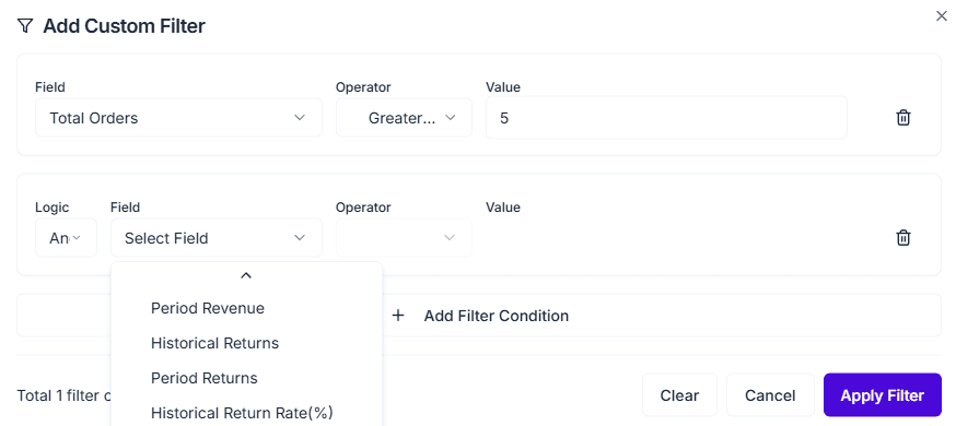 产品分析筛选器
