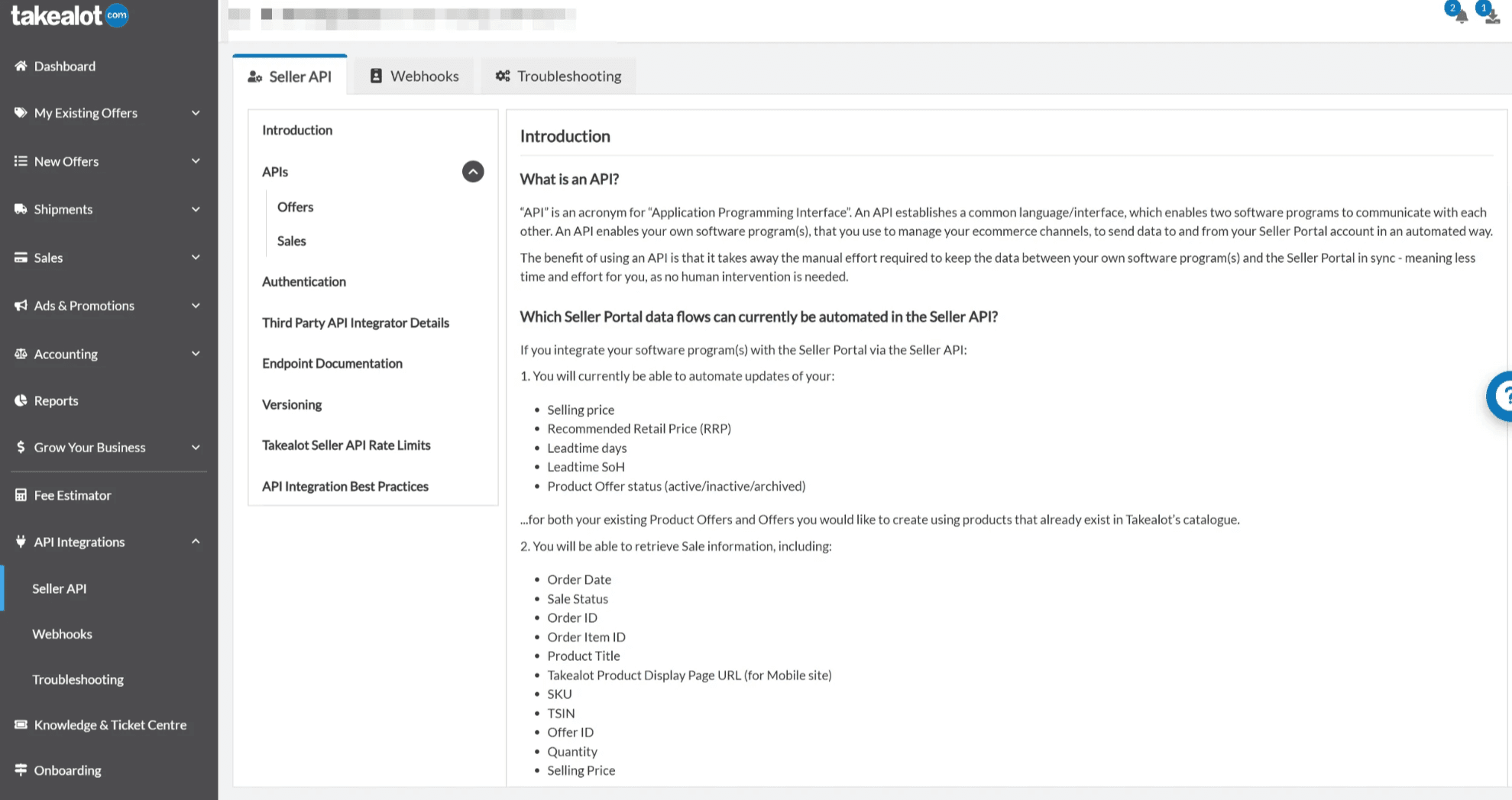 Takealot API Key Location